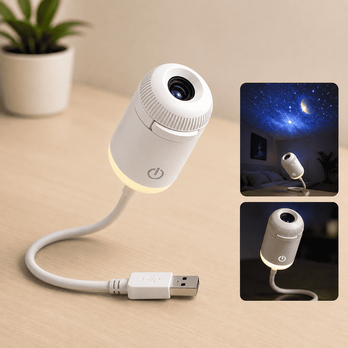 مصباح جهاز عرض سماء مرصعة بالنجوم صغير USB – إضاءة ليلية مجرية LED