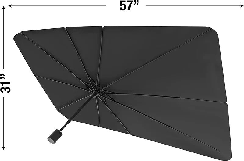 واقي شمس عالمي لزجاج السيارة الأمامي - حماية قابلة للطي من الحرارة
