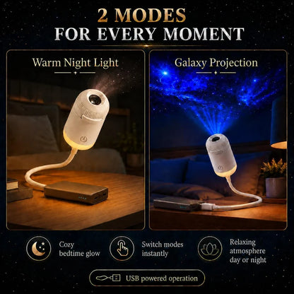 مصباح جهاز عرض سماء مرصعة بالنجوم صغير USB – إضاءة ليلية مجرية LED