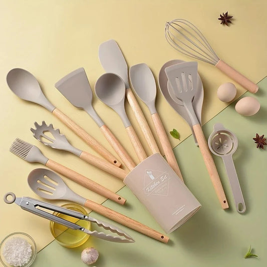 Kenaidi Silicone Kitchen Utensil Set – Multi-Piece Cooking Set